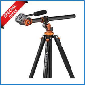 K&F Concept KF09.137 T254A7 Overhead Video Tripod with Fluid Head – Black