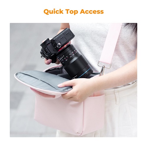 K&F Concept KF13.179V2 Crossbody Camera Sling Shoulder Bag – Pink - Image 3