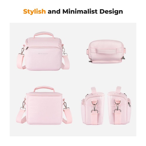 K&F Concept KF13.179V2 Crossbody Camera Sling Shoulder Bag – Pink - Image 7