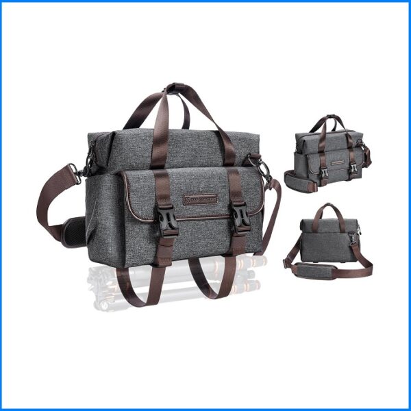 K&F Concept KF13.186 Multifunctional Waterproof Crossbody Sling Shoulder Camera Side Bag – Dark Grey - Image 2