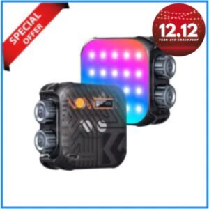 K&F Concept KF34.036 2500K-9900K CRI 96+ Rechargeable Mini LED RGB Video Light - Black