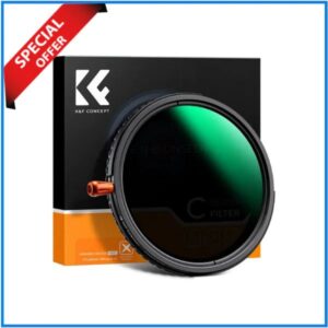 K&F Concept KF01.2064 55mm 3-in-1 ND2-ND32 Variable Neutral Density VND with Circular Polarizer CPL & 1/4 Black Diffusion Filter - Black