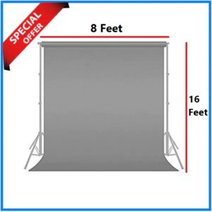 Simpex 8x16 feet Professional Studio Background's Backdrop Only (Thick Fabric) – Grey