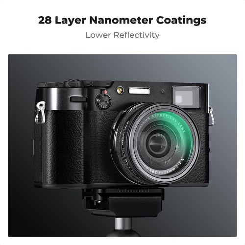 K&F Concept KF01.2882 NANO-X Series Multi Coated HD Optical UV Filter for Fujifilm X100, X100F, X100S, X100T, X100V, X100VI Series - Black - Image 5