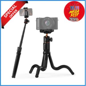 K&F Concept KF09.152 MS-29 Extendable Flexible Gorillapod Tripod with Wireless Remote - Black