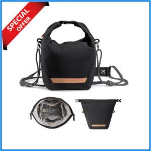 K&F Concept KF13.168V2 Lightweight Crossbody Camera Sling Bag - Black