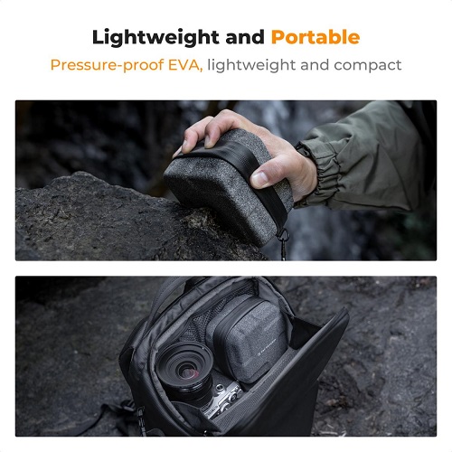 K&F Concept KF13.185 Waterproof 10 Pockets Hard Shell Lens Filter Carrying Case Pouch Bag (82mm) - Grey - Image 6