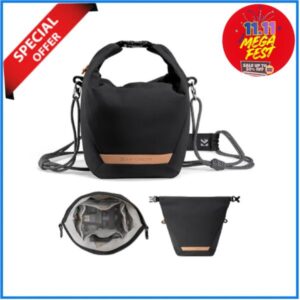 K&F Concept KF13.168V2 Lightweight Crossbody Camera Sling Bag - Black