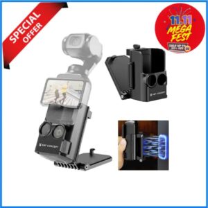 K&F Concept KF31.143 DJI Osmo Pocket 3 Magnetic Bracket Mount Expansion Adapter - Black