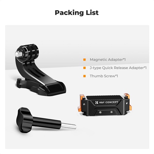 K&F Concept KF31.144 DJI Osmo Action 3/4/5 PRO Magnetic Expansion Quick Release Adapter Bracket - Black - Image 2