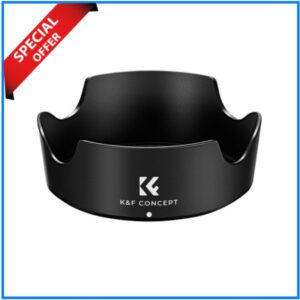 K&F Concept KF03.106 EW-63C Lens Hood with Cleaning Cloth for Canon RF & EF/EF-S Lenses - Black