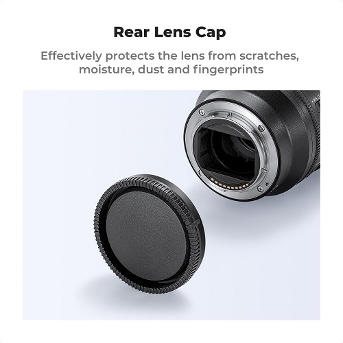 K&F Concept SKU.2222 Sony E-Mount Camera Body & Rear Lens Cap Set - Black - Image 3