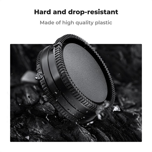 K&F Concept SKU.2222 Sony E-Mount Camera Body & Rear Lens Cap Set - Black - Image 4