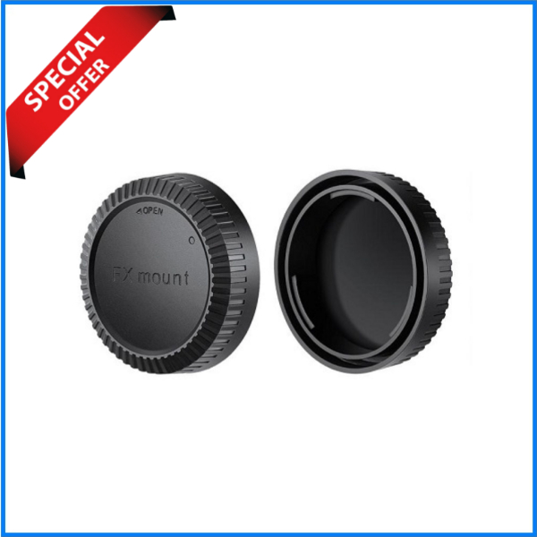 K&F Concept SKU.2223 Fujifilm X-Mount Camera Body & Rear Lens Cap Set - Black