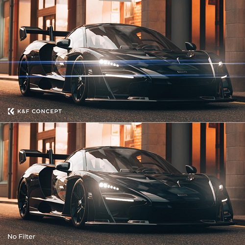 K&F Concept 67mm KF01.2099 Optical Ultra-Clear Glass Nano-Xcel Series Blue Streak Filter (2mm) - Black - Image 4