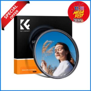 K&F Concept 67mm 2-in-1 Black Diffusion/Black Mist 1/4 with CPL Filter (KF01.2776) - Black