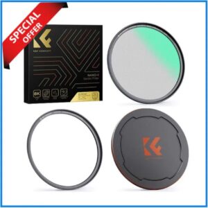 K&F Concept 67mm 1/4 NANO-X MRC Black Diffusion/Black Mist Magnetic Filter with Adapter Ring and Lens Cap (SKU.1821) - Black