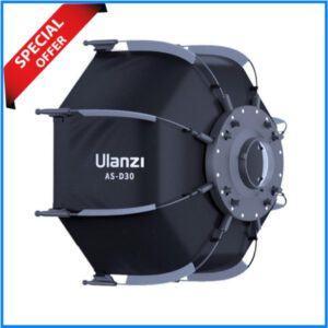 Ulanzi AS-D30 Mini Bowens Mount Octagonal Softbox with Grid (30cm) - Black