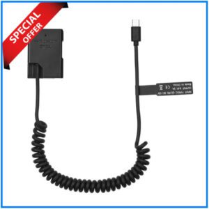 YE DC COUPLER EP-5A USB-C Dummy Battery for Nikon EN-EL14 Battery - Black