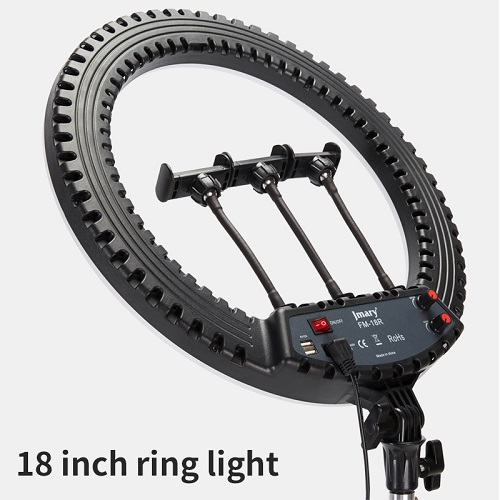 Jmary FM-18R 18-Inch Ring Light with Wireless Remote - Black - Image 3