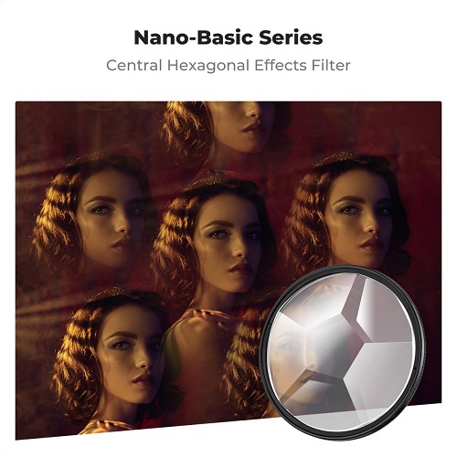 K&F Concept 67mm KF01.2805V1 Kaleidoscope Central Prism Hexagonal Special Effect Filter - Black - Image 2