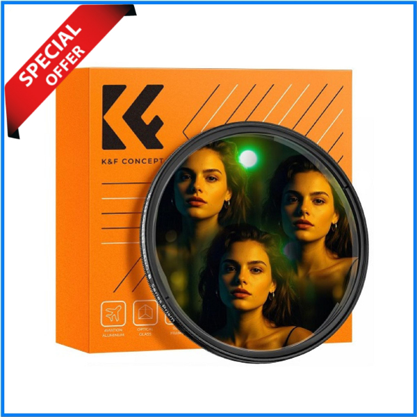 K&F Concept 67mm KF01.2813V1 Kaleidoscope Central Prism Triangular Special Effect Filter - Black