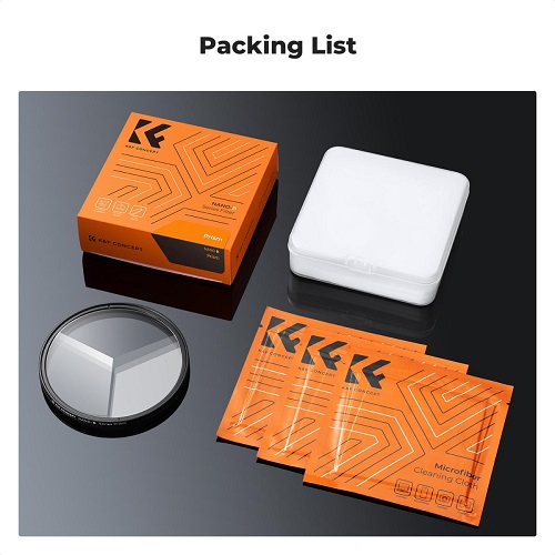 K&F Concept 67mm KF01.2813V1 Kaleidoscope Central Prism Triangular Special Effect Filter - Black - Image 7