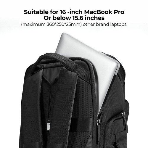 K&F Concept KF13.128V4 Multifunctional Waterproof Large Alpha Camera Backpack (25L) - Black - Image 6