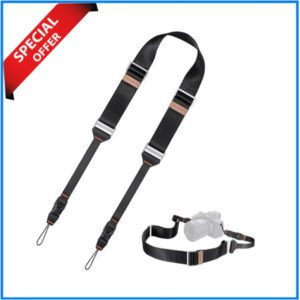 K&F Concept KF13.132V1 Adjustable Quick Release Shoulder Sling Camera Strap (45mm) - Black