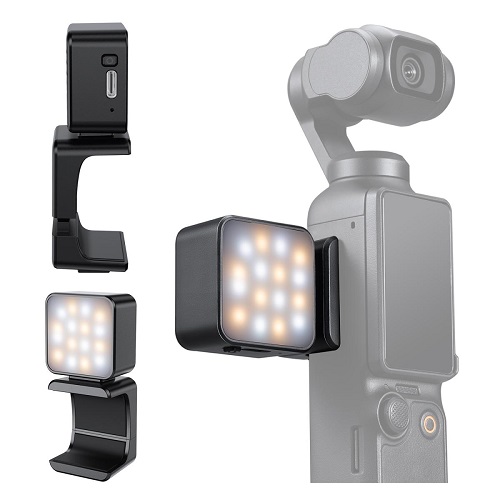 K&F Concept KF20.0001 DJI Osmo Pocket 3 Magnetic Mini LED Fill Light - Black - Image 2