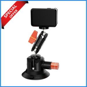 K&F Concept KF31.135 MS-44 Suction Cup Camera Mount with Magic Arm (3-inch) - Black