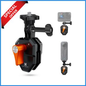 K&F Concept KF31.169 Windshield Mount Clamp for GoPro/ DJI/ Insta360 Action Cameras - Black
