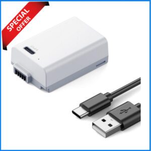 K&F Concept KF28.0040 EN-EL25 1250mAh Type-C Fast Charging Battery for Nikon Z30/ Z50/ ZFC - White