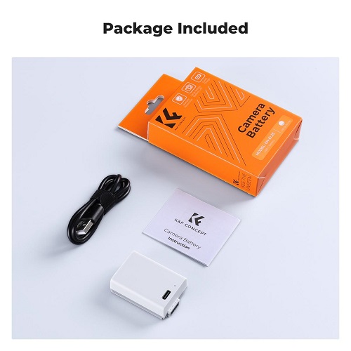 K&F Concept KF28.0040 EN-EL25 1250mAh Type-C Fast Charging Battery for Nikon Z30/ Z50/ ZFC - White - Image 7