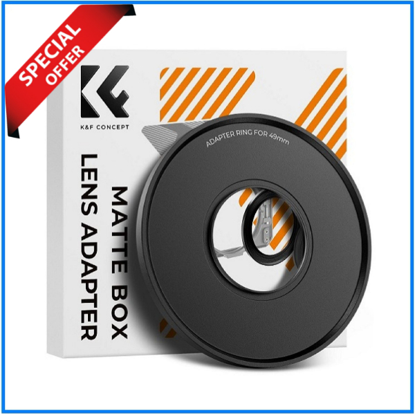 K&F Concept Matte Box Adapter Ring (49mm/52mm/55mm/58mm) - Black