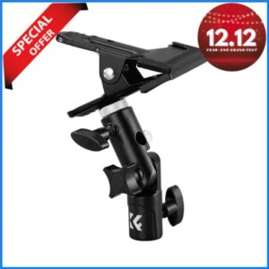 K&F Concept KF18.0014 Heavy Duty Metal Clip Holder for Lights, Reflectors & Background - Black