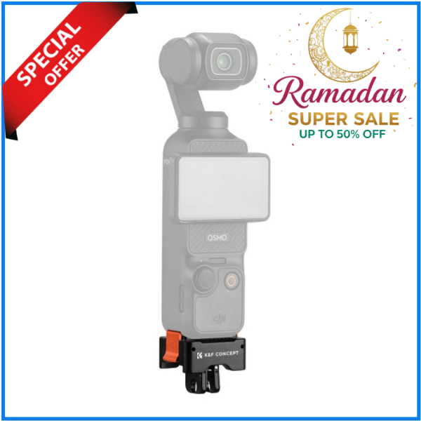 K&F Concept KF31.174 2-Pack DJI Osmo Pocket 3 Quick Release Aluminum Alloy Bracket Adapter with Arca-Swiss Standard 1/4 Screw - Black