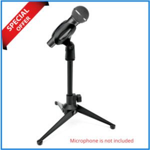 Ye Portable Metal Table Microphone Stand - Black