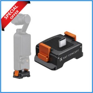 K&F Concept SKU.2283 DJI Osmo Pocket 3 Type-C Charging Adapter Base - Black