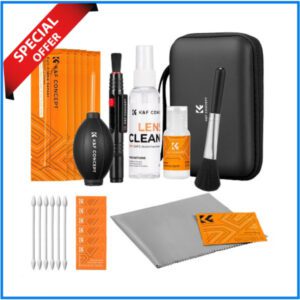 K&F Concept KF08.079 25-in-1 Professional Camera Lens Cleaning Kit for Optical Equipment - Black