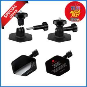 K&F Concept KF31.053 2-Pack Flexible Adhesive Helmet Mount for Action Cameras - Black