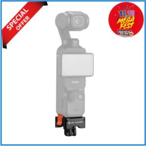 K&F Concept KF31.174 2-Pack DJI Osmo Pocket 3 Quick Release Aluminum Alloy Bracket Adapter with Arca-Swiss Standard 1/4 Screw - Black