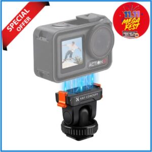 K&F Concept KF31.140 Cold Shoe Magnetic Quick Mount Holder for DJI Osmo Action Camera Series - Black