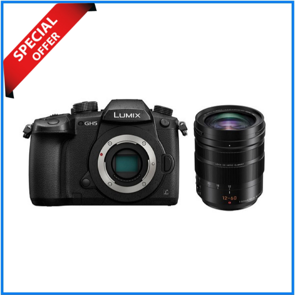 Panasonic Lumix GH5 Mirrorless Camera with LEICA DG 12-60mm Lens Kit (SLIGHTLY USED) - Black
