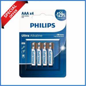 PHILIPS Ultra AAA Alkaline Battery Set (4Pcs) - Blue