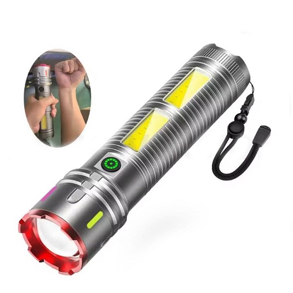 YE X03 30,000mAh Rechargeable Aluminum Alloy Body Zooming Torch Light - Grey - Image 2
