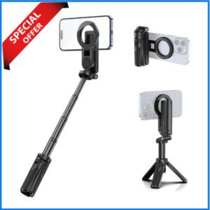 Ulanzi JJ-03 3-in-1 Magnetic Phone Handheld Grip with Selfie Tripod & Remote Control - Black