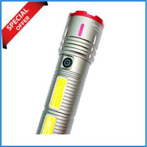 YE X03 30,000mAh Rechargeable Aluminum Alloy Body Zooming Torch Light - Grey