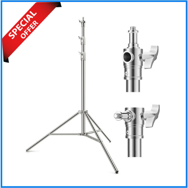 K&F CONCEPT KF34.044 Heavy Duty Stainless Steel Ligth Stand (2.8m/110