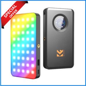 K&F Concept KF34.052 RGB Full Color OLED Screen LED Video Light (5000mAh) - Black